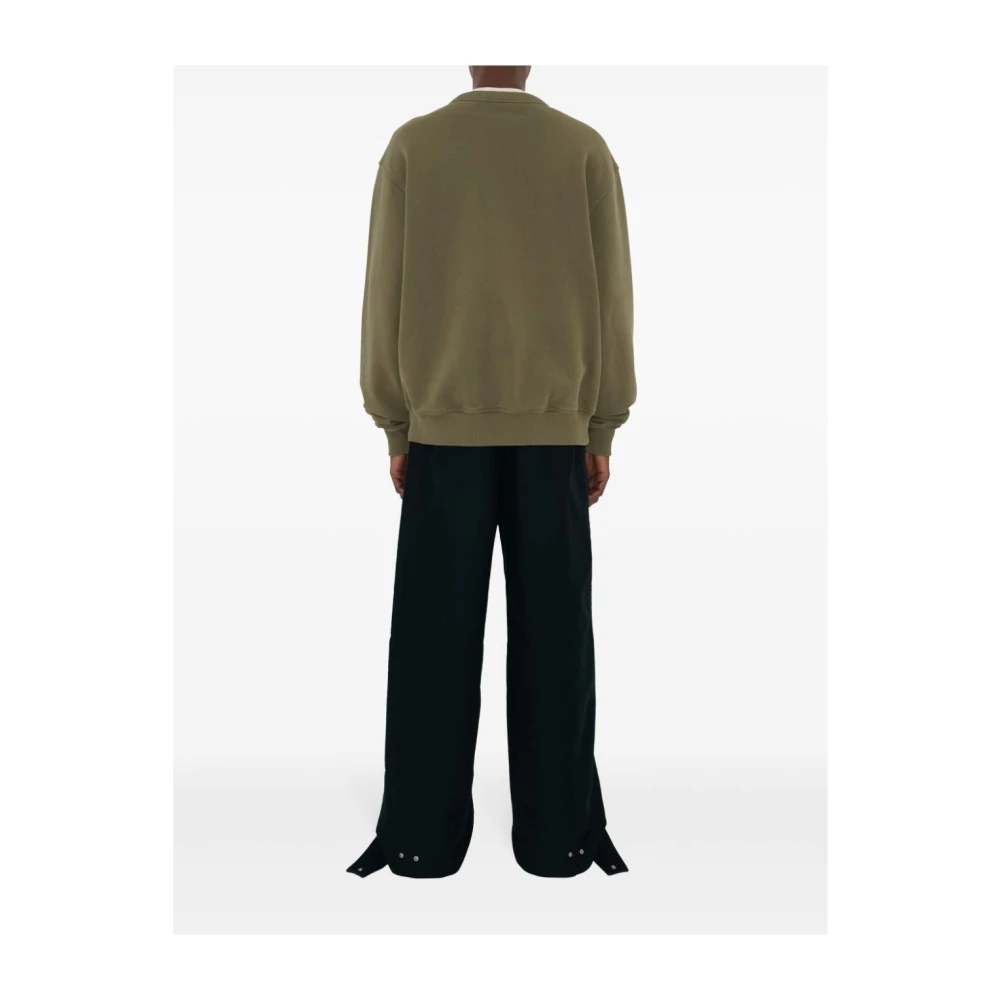Burberry Militair Groene Geborduurde Paardenlogo Sweater Green Heren