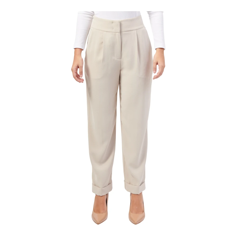 Armani Exchange Beige high-waist skinny broek Beige Dames