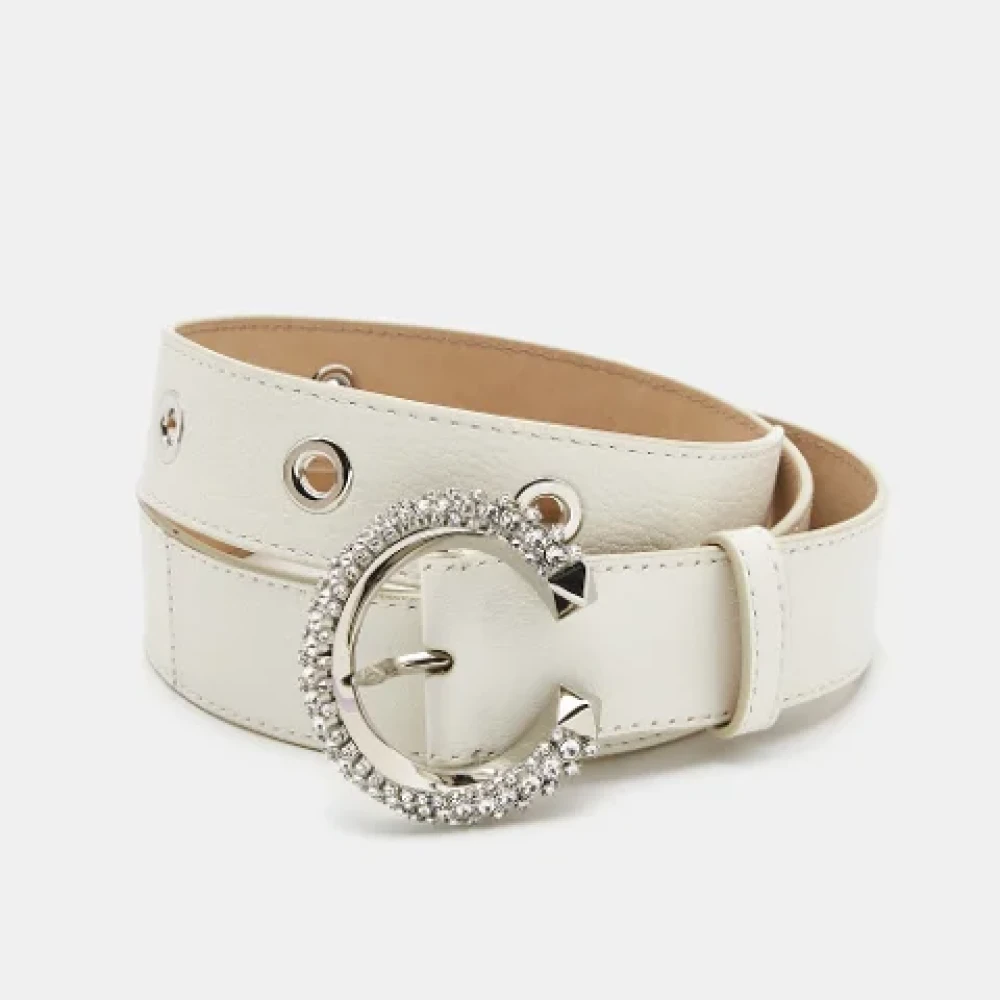 Jimmy Choo Pre-owned Leather belts White Dames