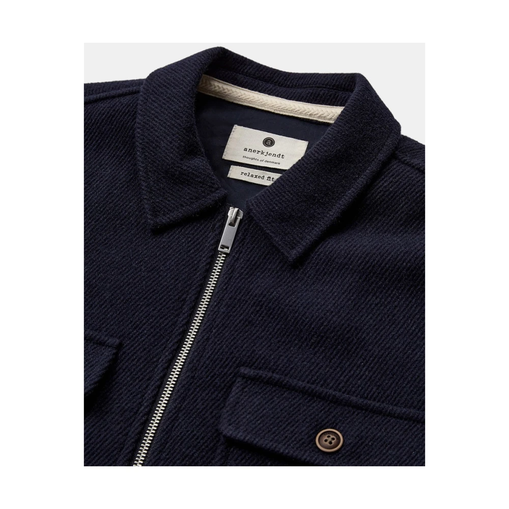 Anerkjendt Blauw Heavy Twill Overshirt Blue Heren