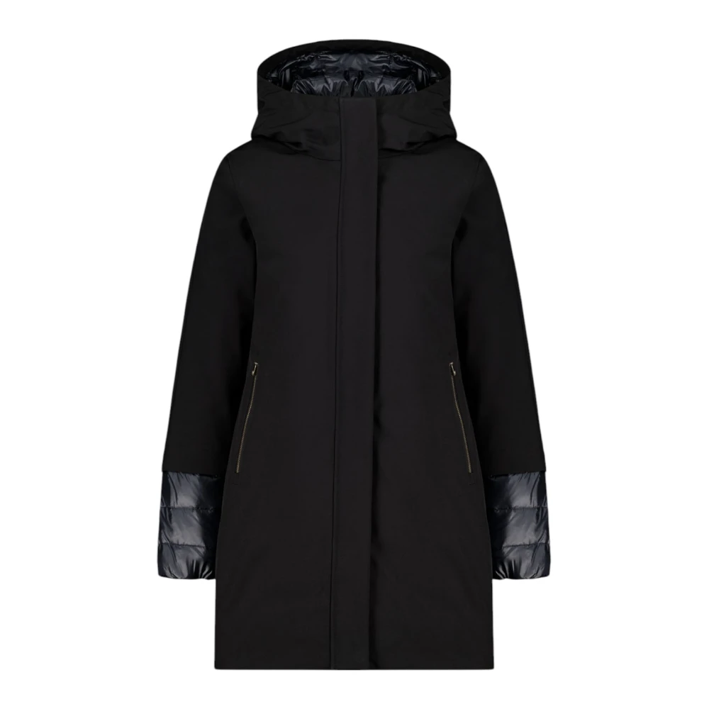 Ciesse Piumini Lange Parka Jas Black Dames