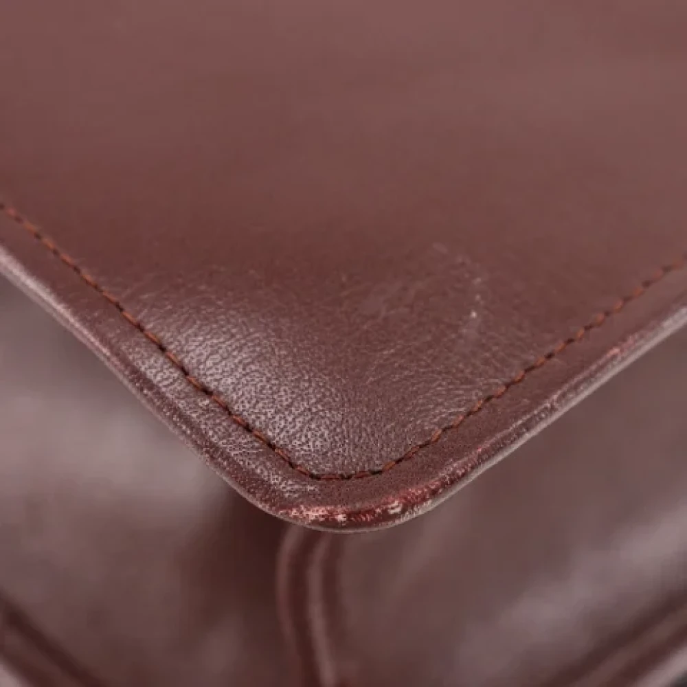 Cartier Vintage Pre-owned Leather shoulder-bags Brown Dames