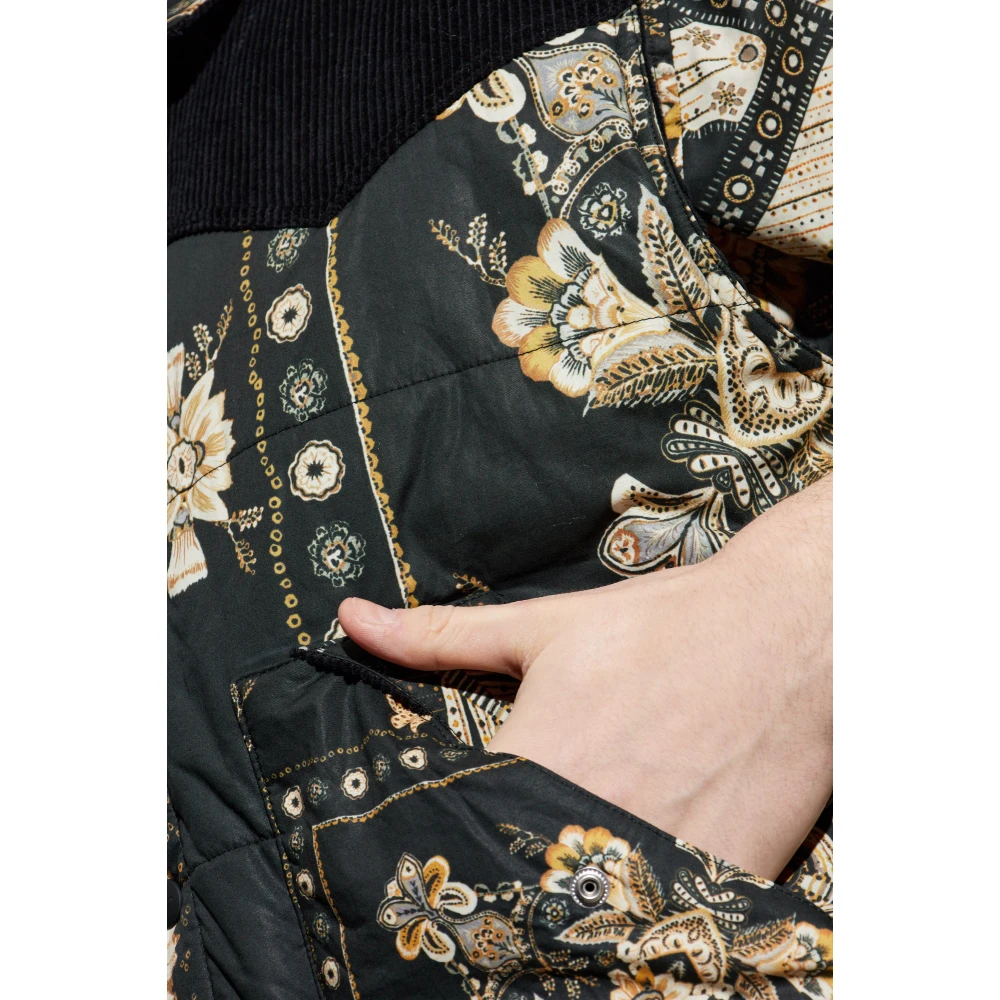 Isabel marant Omkeerbaar vest gemaakt van gemengde materialen 'Glen' Black Heren