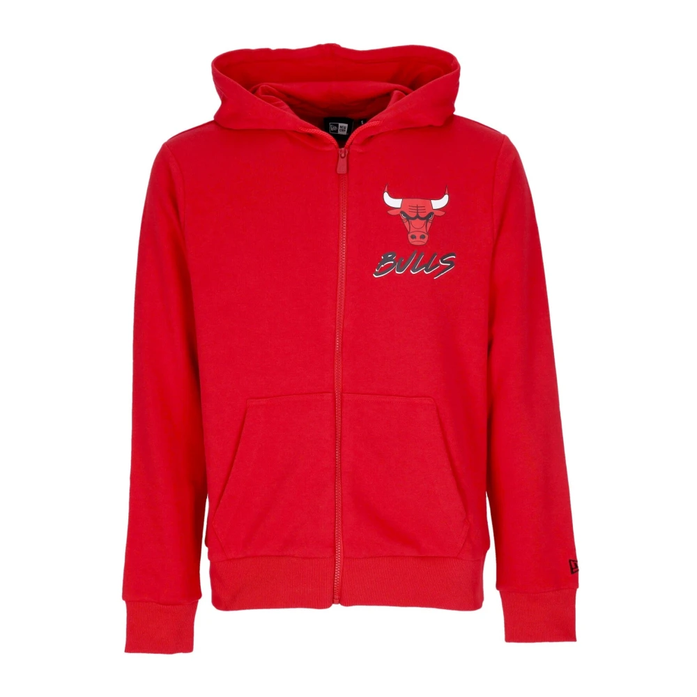 New era Chicago Bulls Zip Hoodie Rood Red Heren