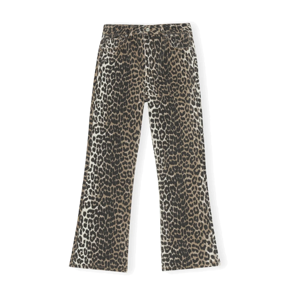 Leopard Print Cropped Jeans