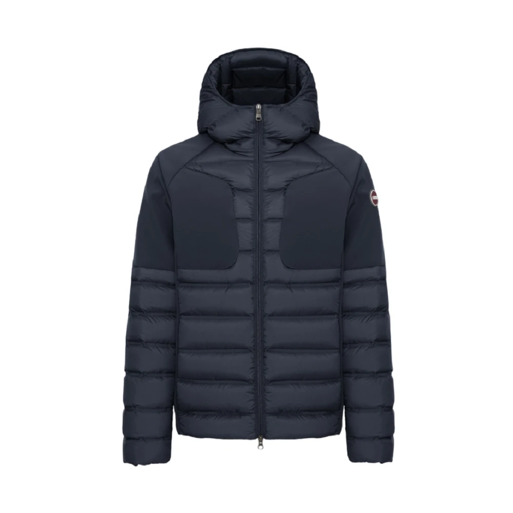 Colmar Blauwe Gewatteerde Slim Fit Hoodie Jas Blue Heren