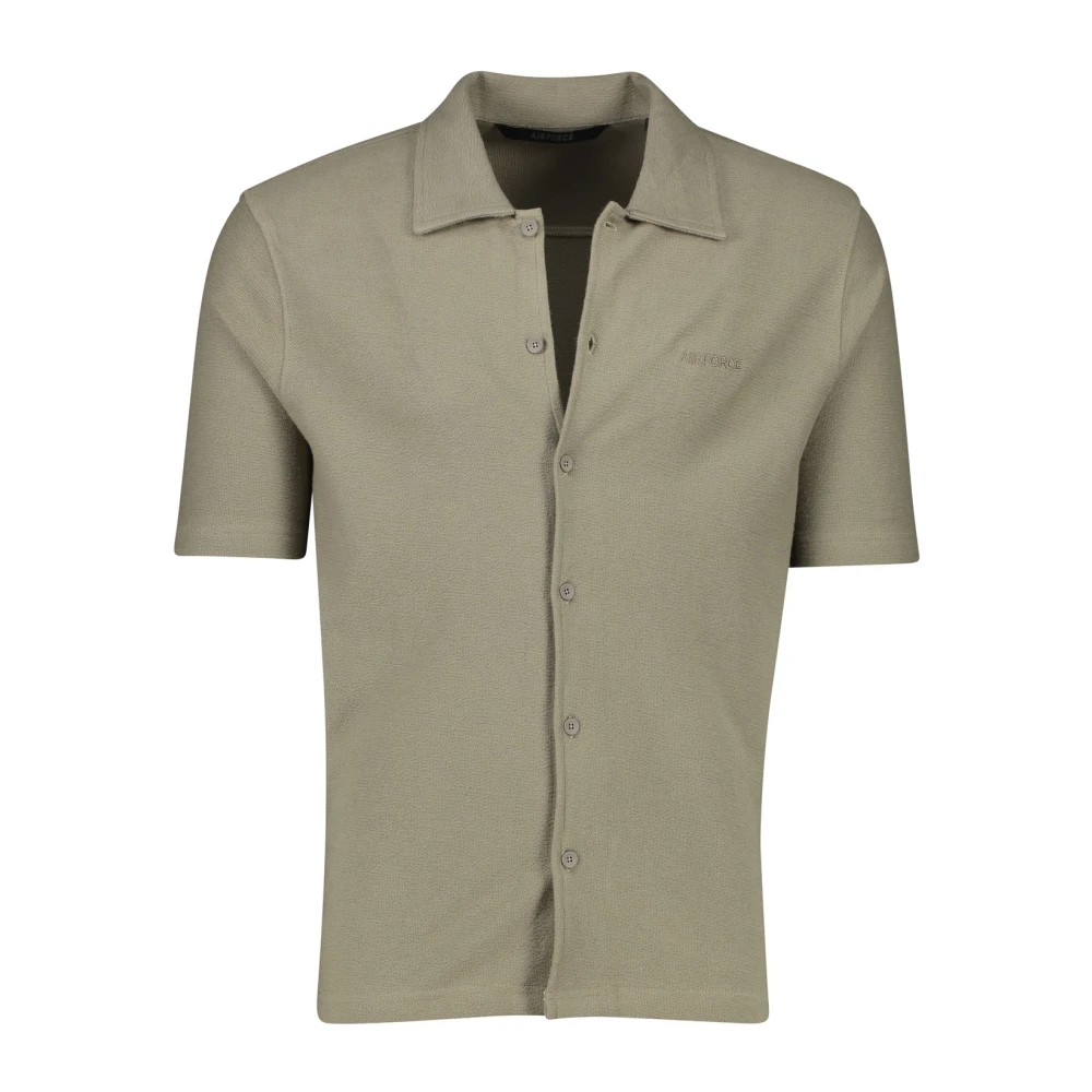 Airforce Casual groen overhemd korte mouw Green Heren