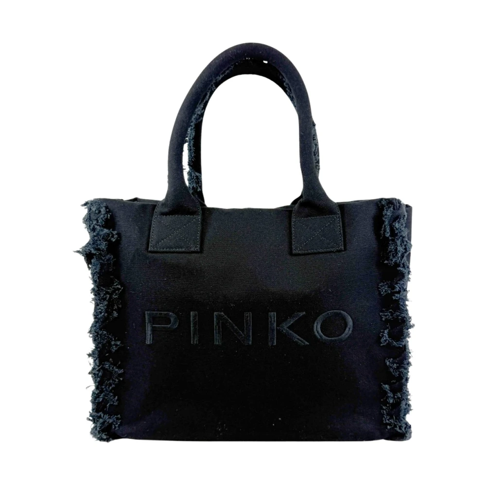 Pinko Women's Black Shopping Bags, One Size, Beach Shopper
