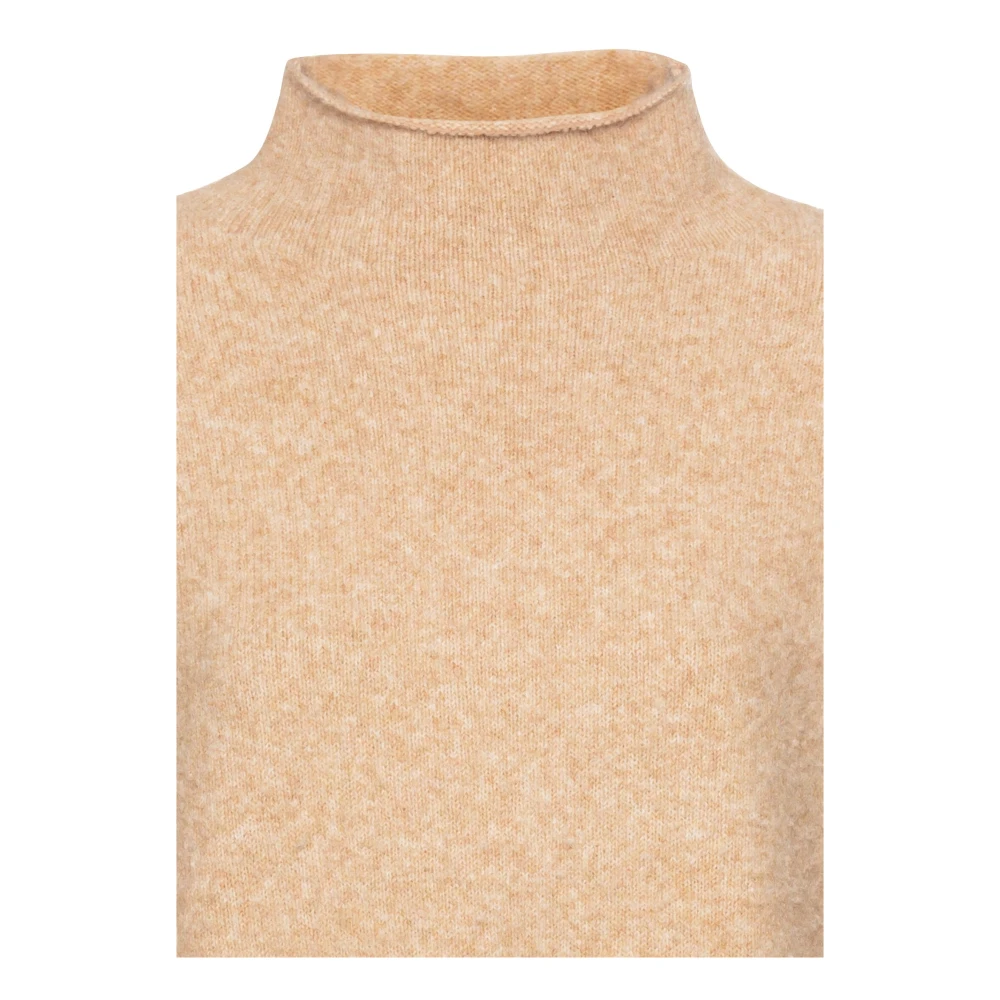 camel active Wollen Turtleneck Trui Beige Dames
