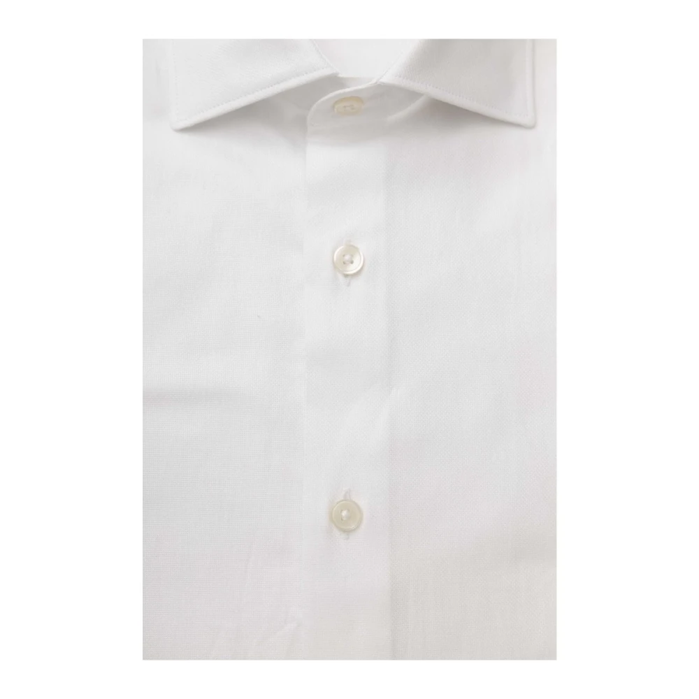 Bagutta Franse Kraag Overhemd Tijdloze Elegantie White Heren
