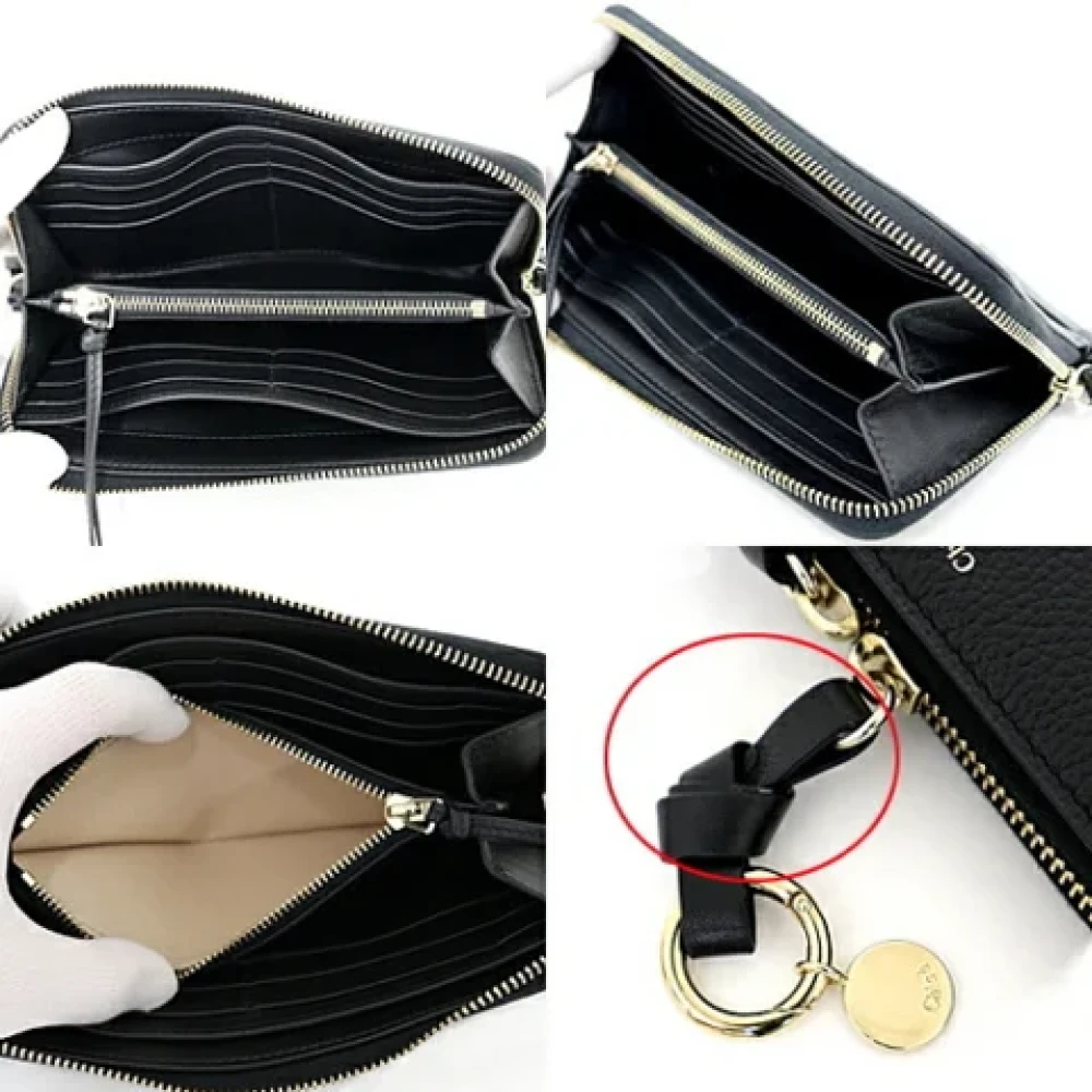 Chloé Pre-owned Leather wallets Black Dames