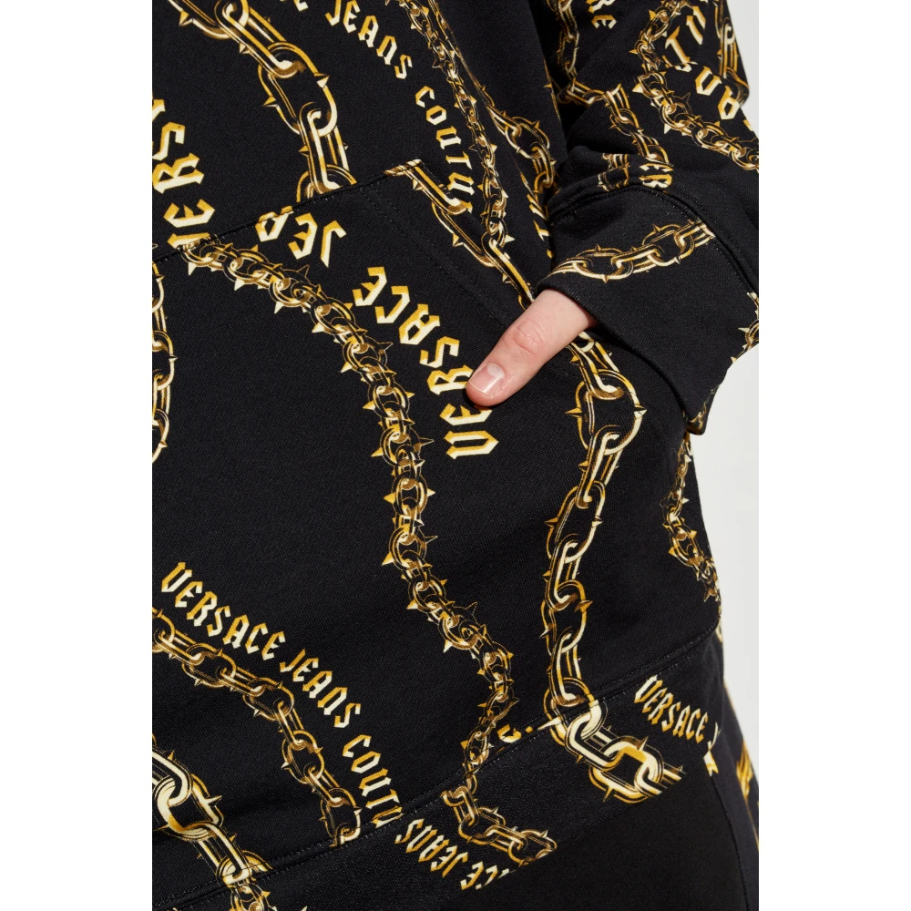 Versace Jeans Couture Sweatshirt met logo Black Heren