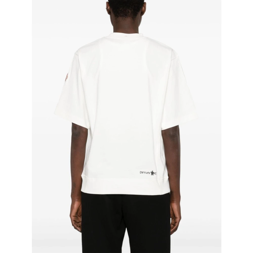 Moncler Wit Logo T-shirt Lichtgewicht Jersey White Dames