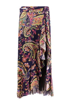 Volangkjol med paisley-tryck