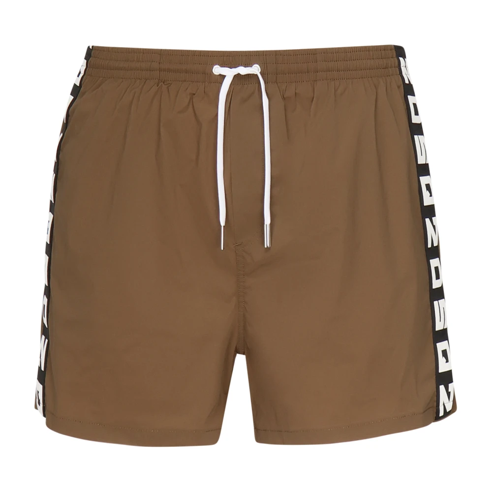 Dsquared2 Uomo Marrone - Abbigliamento Mare Boxer Midi - Swimwear - L
