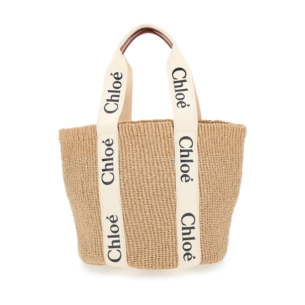 Chloé Beige Geweven Schoudertas Vrouw Beige Dames