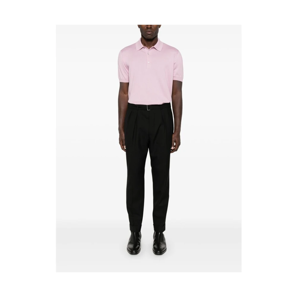 Tom Ford Rose Pink Polo Sweater Pink Heren