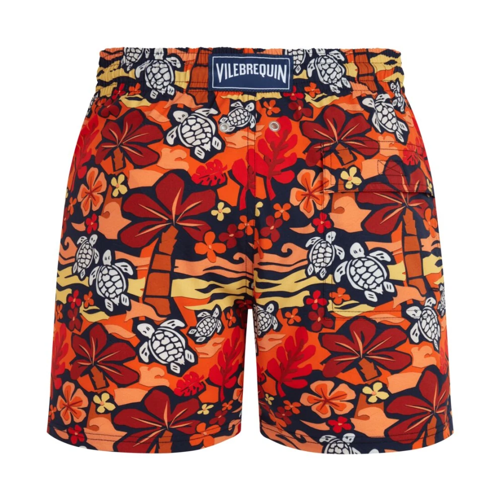 Vilebrequin Korte Monoi Schildpadden Stretch Zwemshorts voor Heren Multicolor Heren