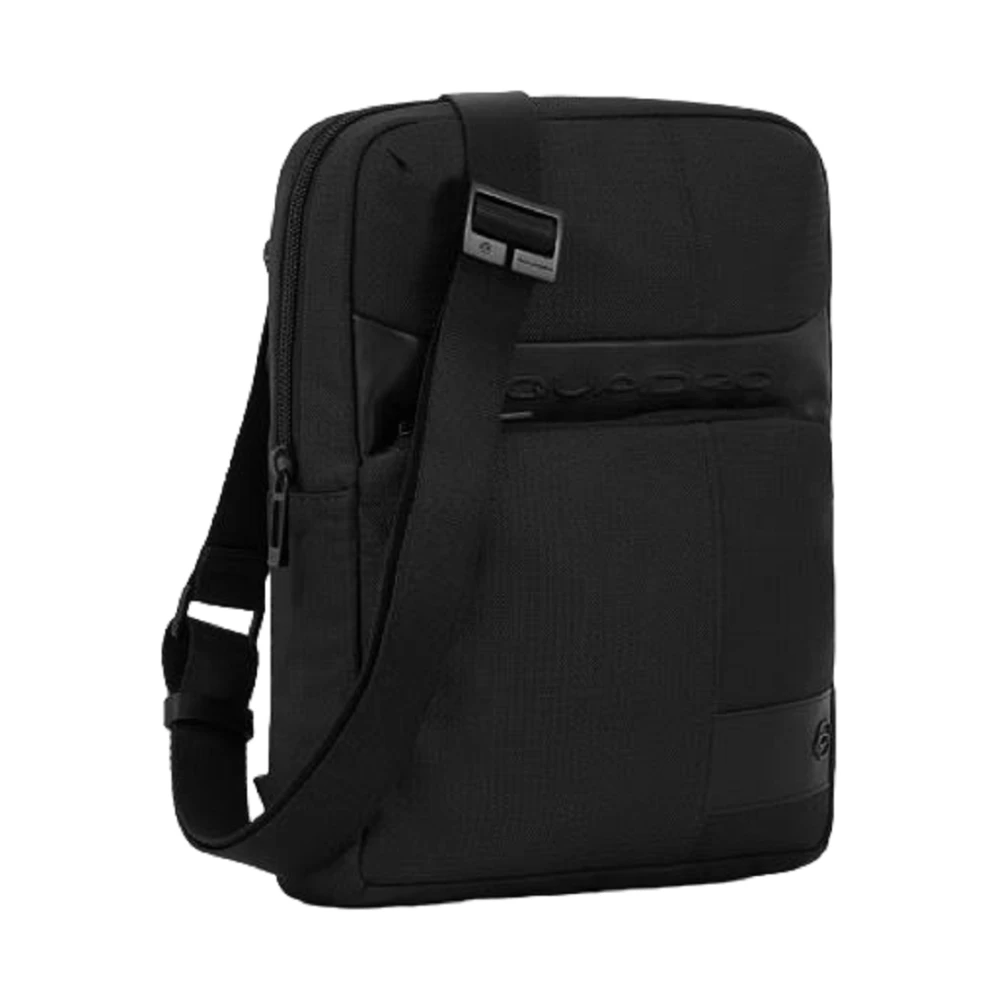 Piquadro Zwarte iPad-tas met RFID-bescherming Black Heren