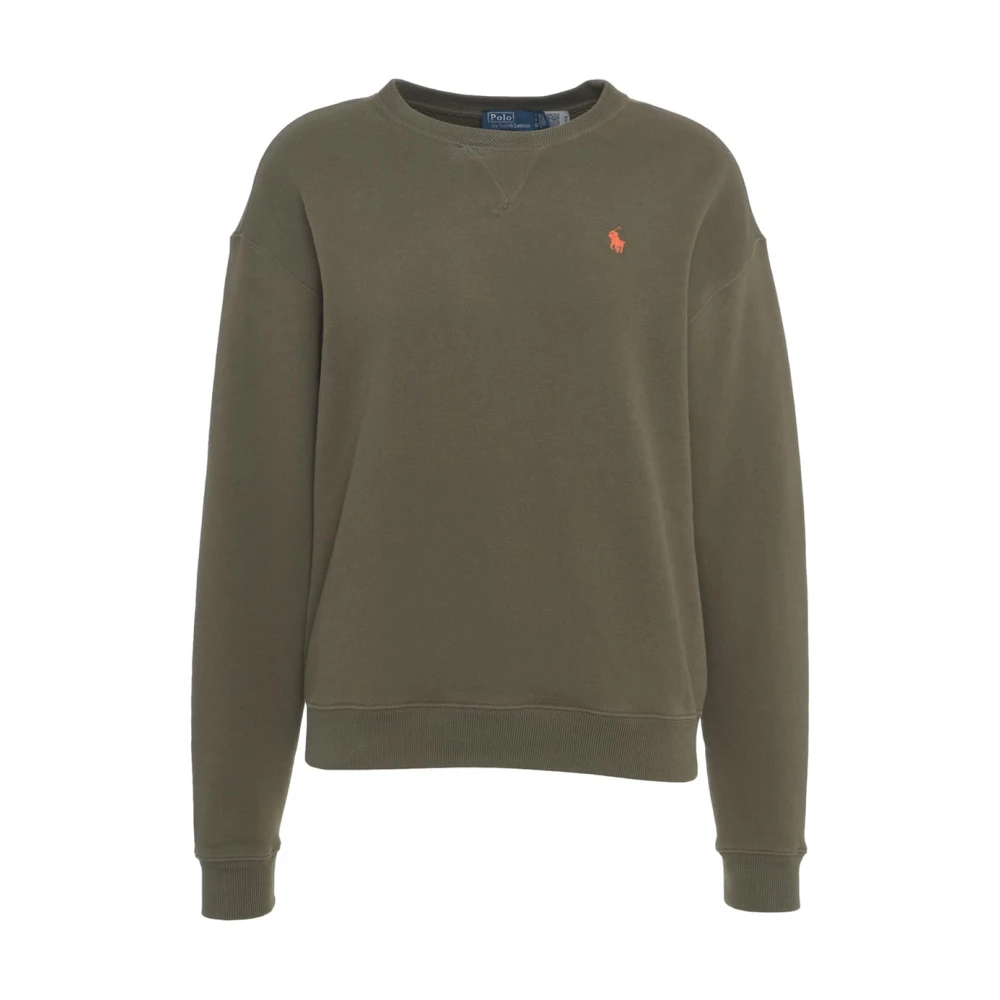 Polo Ralph Lauren Groene Logo Geborduurde Sweatshirt Green Dames