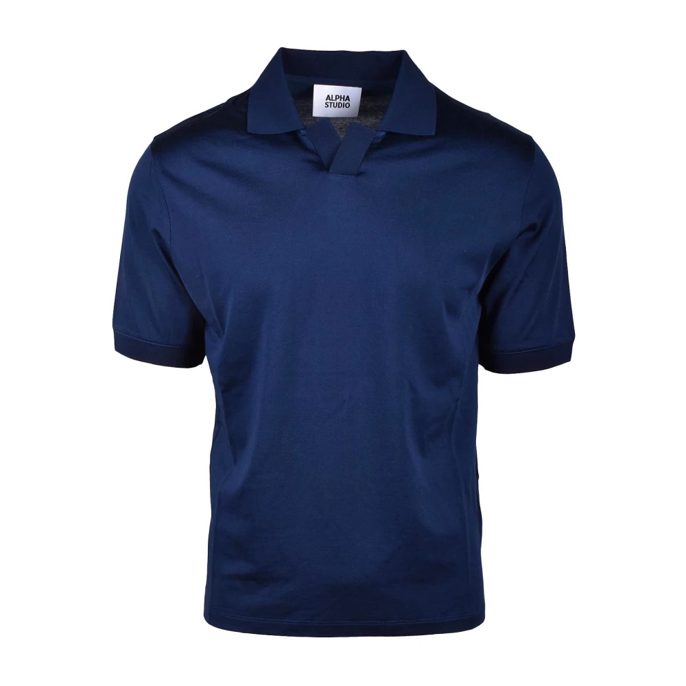 Alpha Studio Polo Shirts Blue Heren