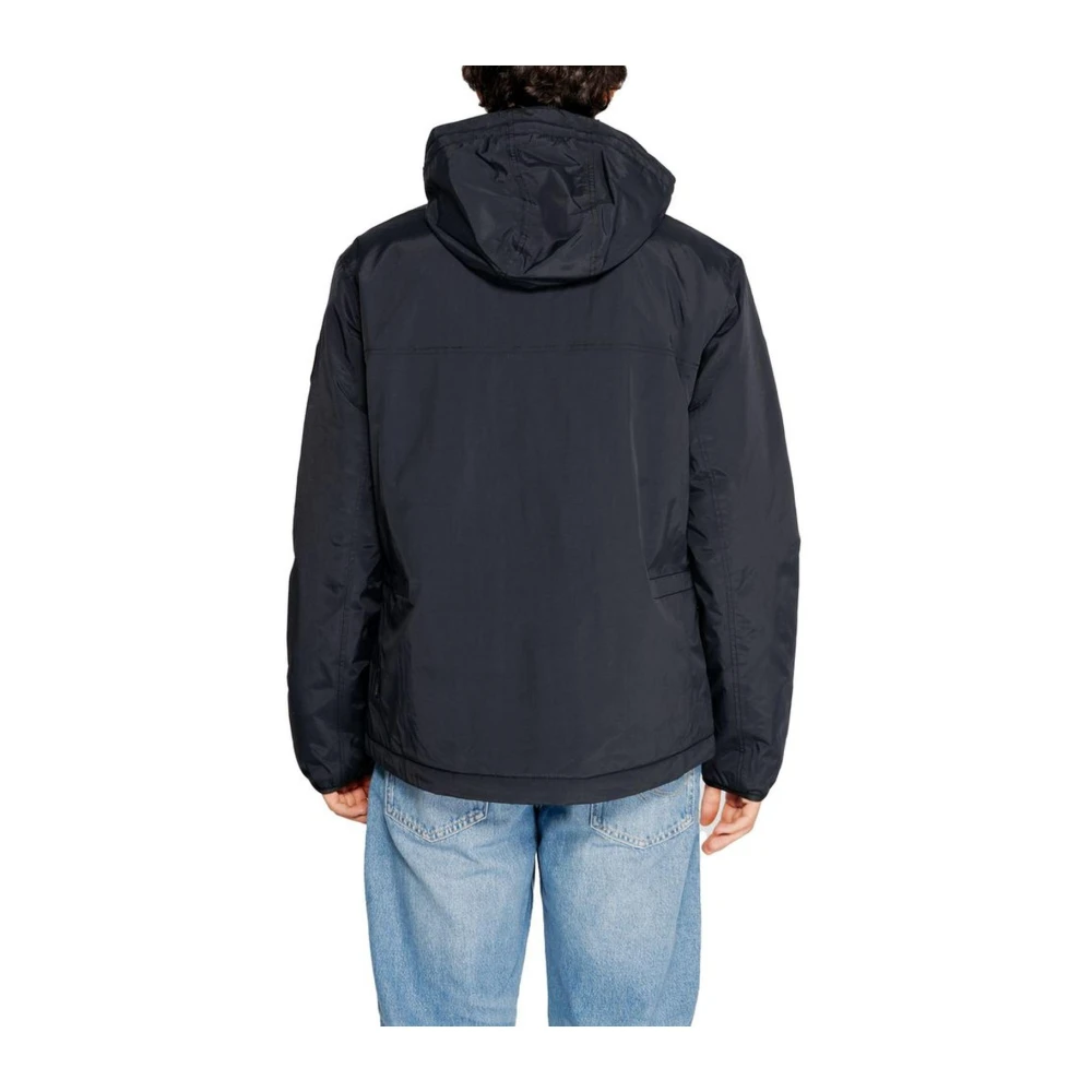 Napapijri Zwarte Lichtgewicht Polyamide Jas Heren Collectie Black Heren