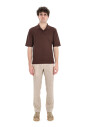 polo-marron-en-coton-elegant