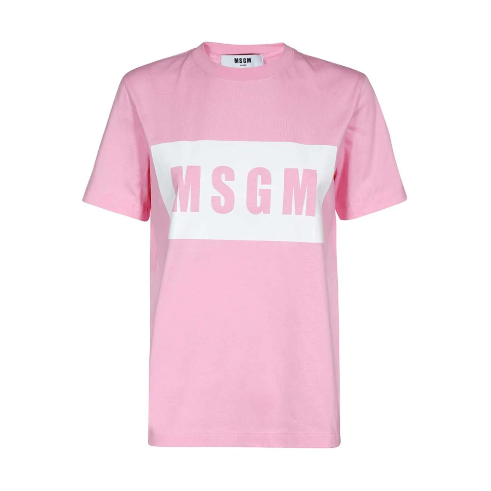 Msgm - Tops > T-Shirts - Pink - Msgm - Modalova