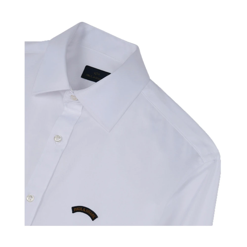 PAUL & SHARK Katoenen Overhemd Model 24413320Cf 010 White Heren