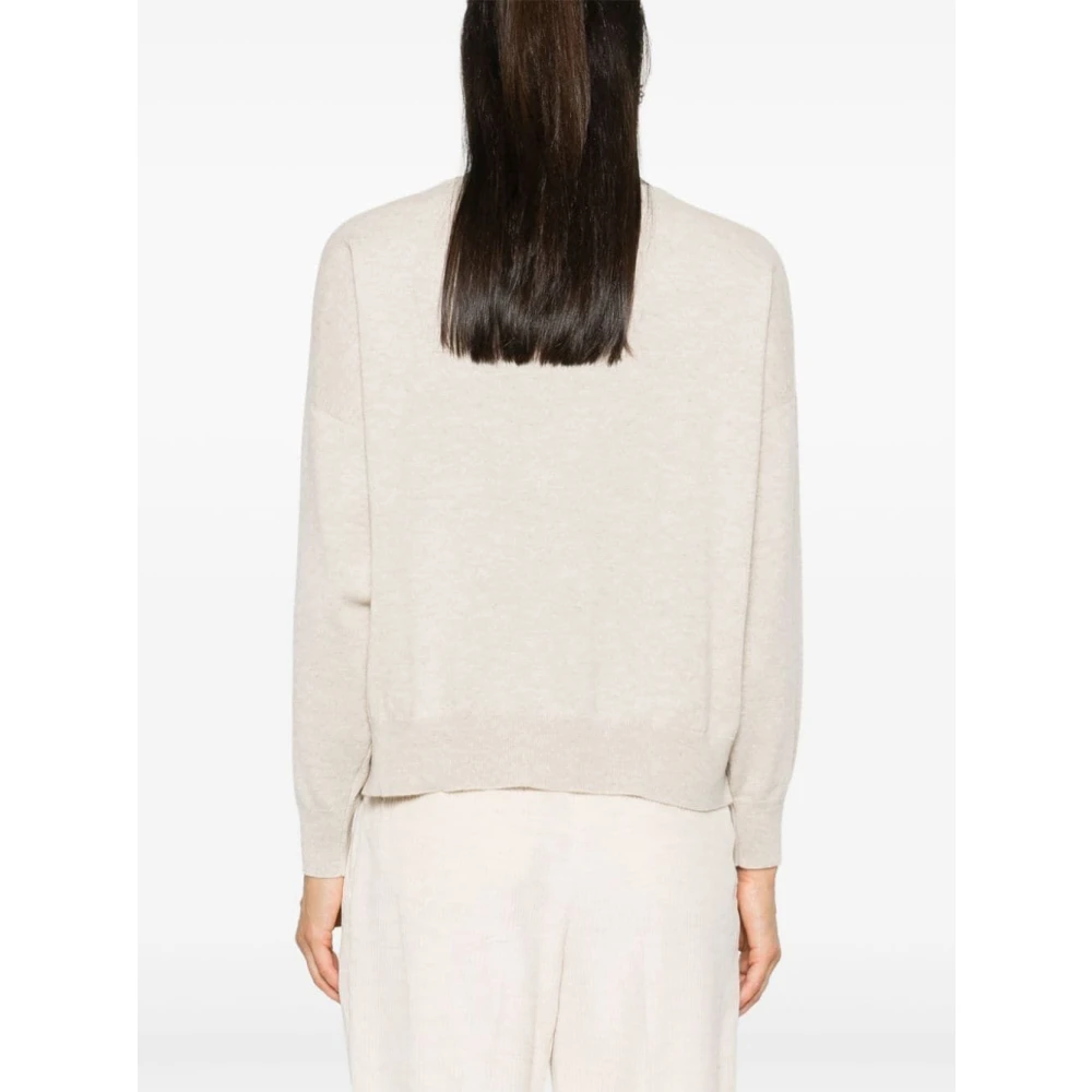 BRUNELLO CUCINELLI Casual Gestreept Jersey T-shirt Beige Dames
