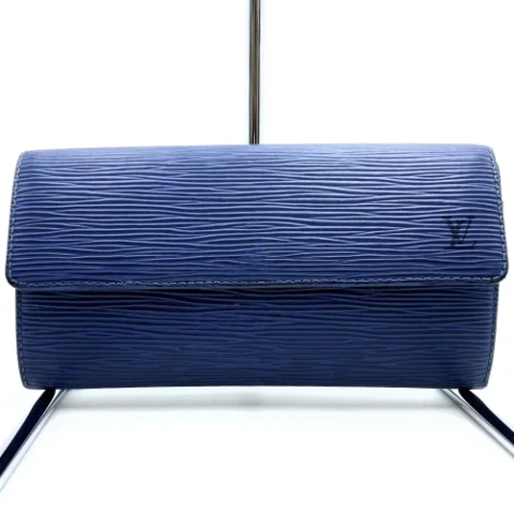 Louis Vuitton Vintage Pre-owned Leather wallets Blue Dames