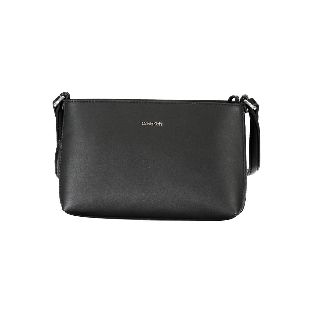 Calvin Klein Zwarte Polyester Schoudertas met Logo Black Dames