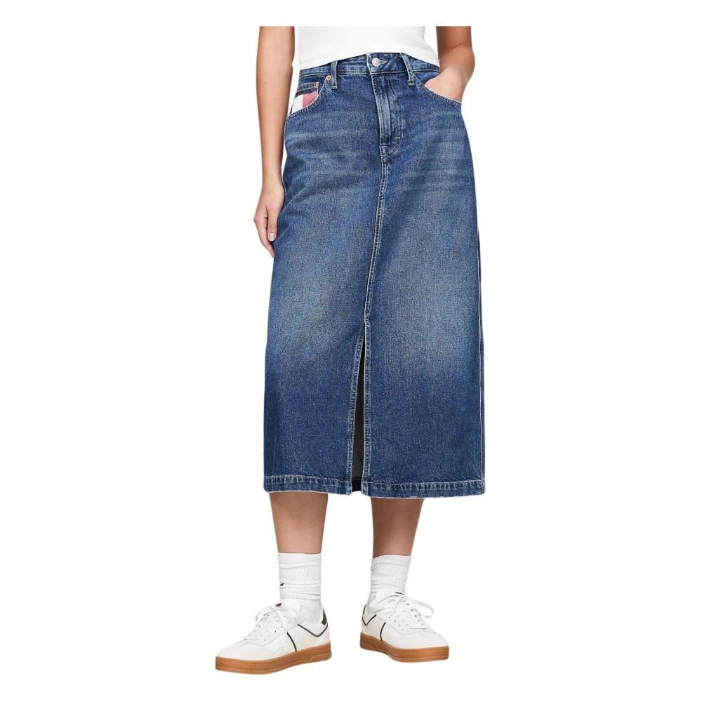 Tommy Hilfiger Vintage Denim Pencil Rok Blue Dames
