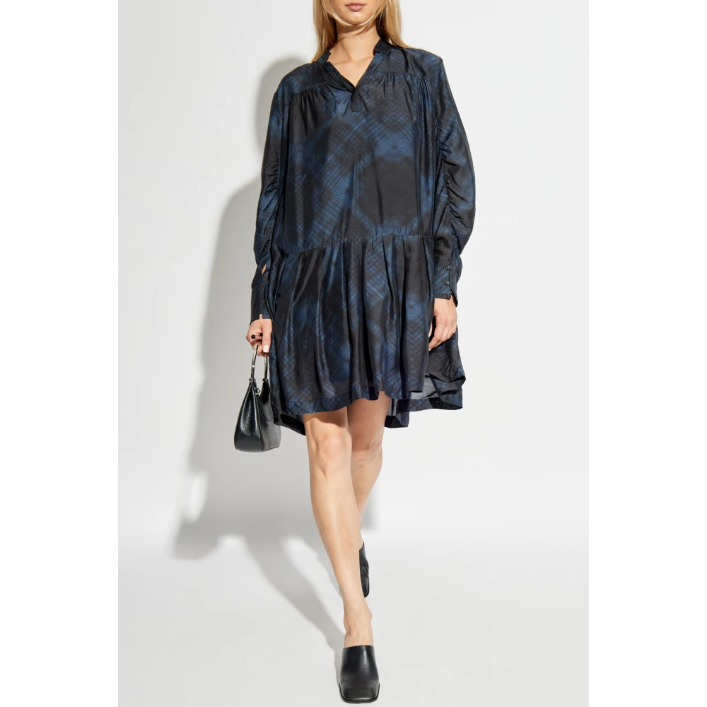 Munthe Jurk met zijdeafwerking Blue Dames