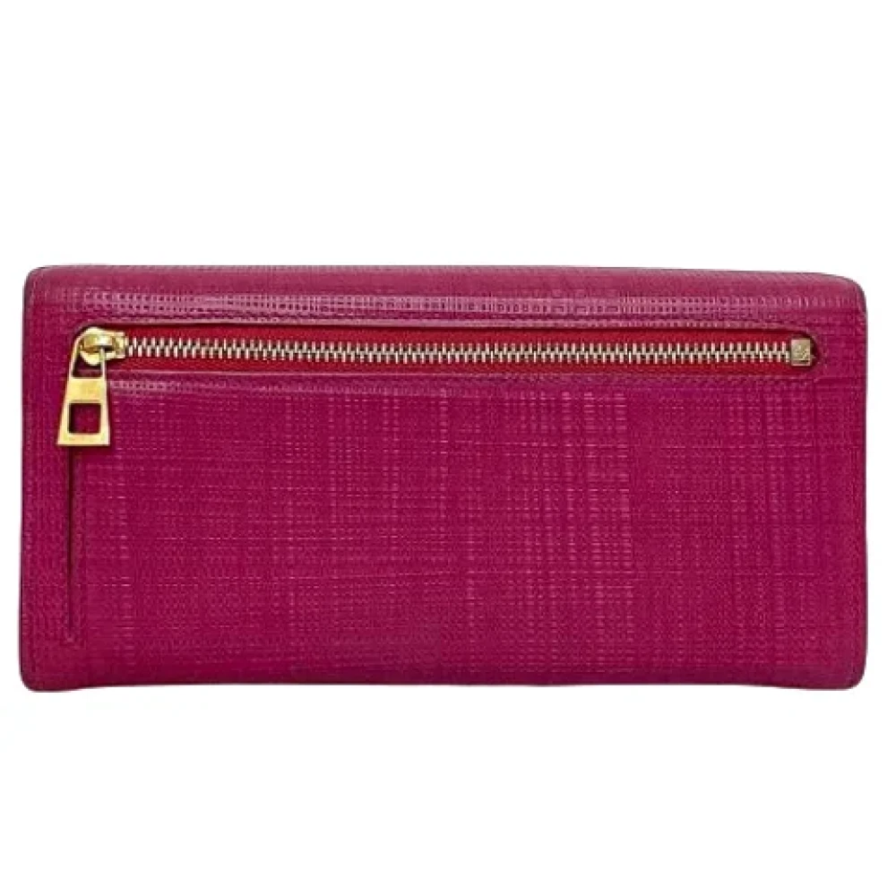 Loewe Pre-owned Leather wallets Pink Dames