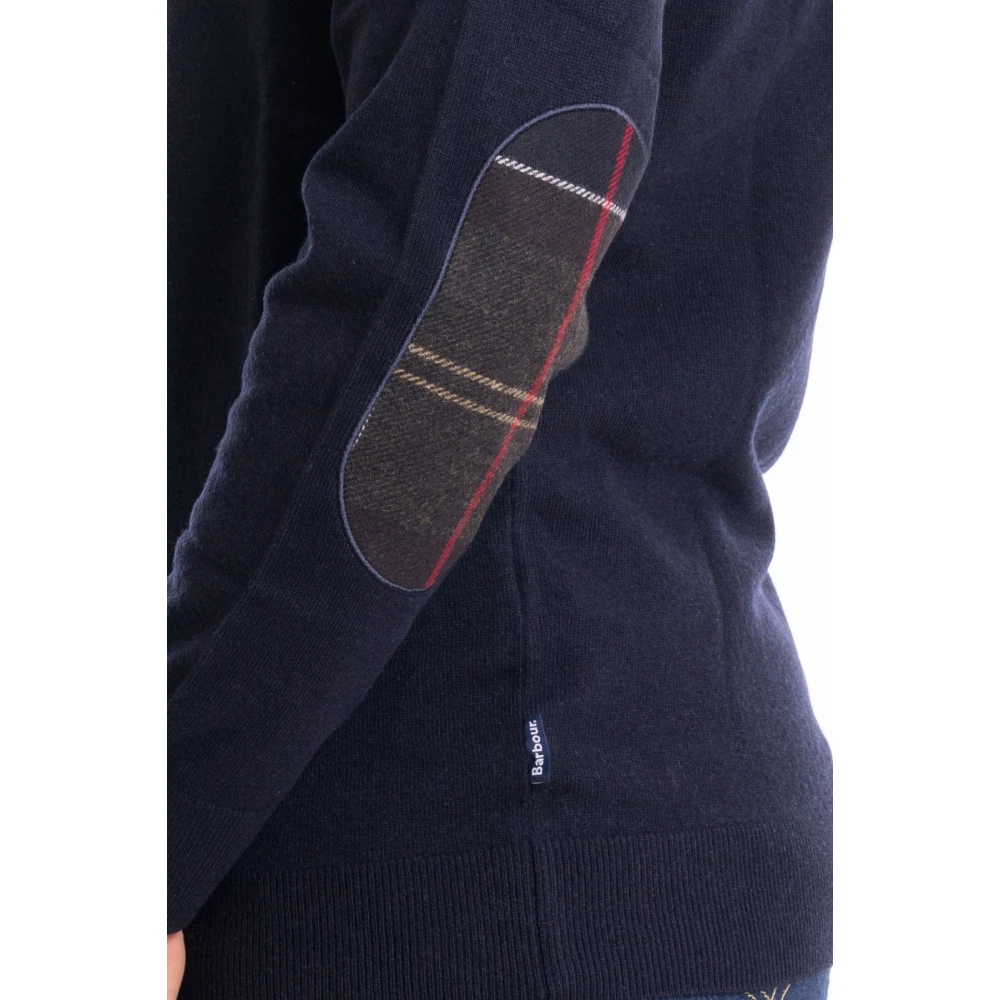 Barbour Harrow Crew Neck Sweater Blue Heren