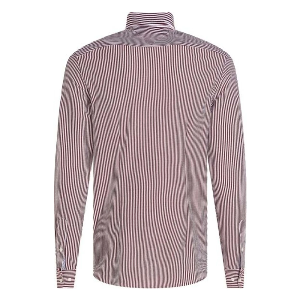 Tommy Hilfiger 1985 Collection Pinstripe Slim Fit Shirt Red Heren