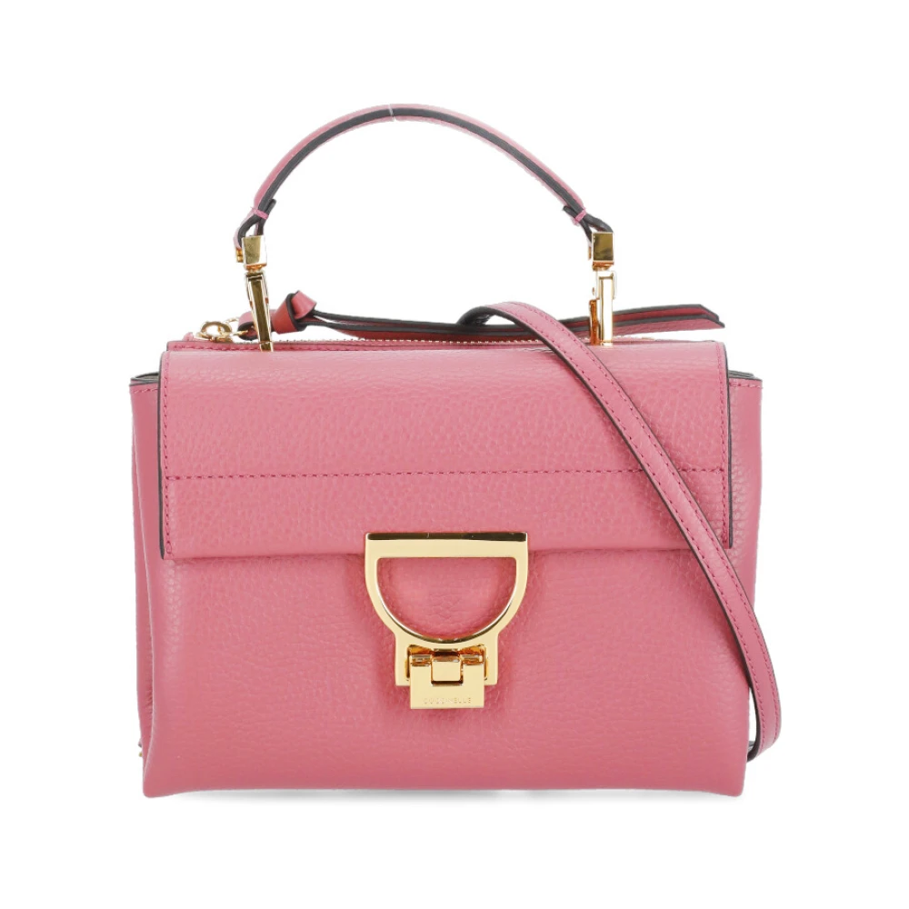 Coccinelle Roze Pebble Leren Handtas Pink Dames