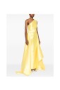 yellow-satin-one-shoulder-dress