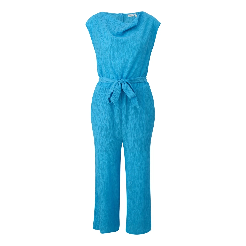 S.Oliver Stijlvolle Jumpsuit voor Zomerse Vibes Blue Dames
