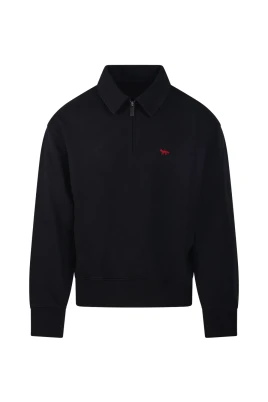 Profile Fox Zipped Polo Sweatshirt