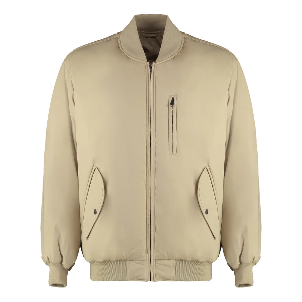Isabel marant Gewatteerde bomberjack met geribbelde randen Beige Heren