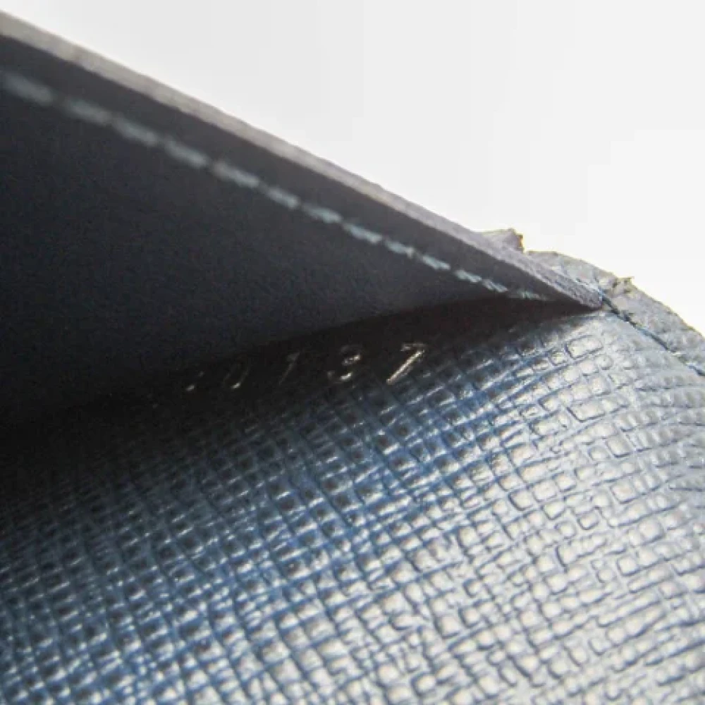 Louis Vuitton Vintage Pre-owned Leather wallets Blue Heren
