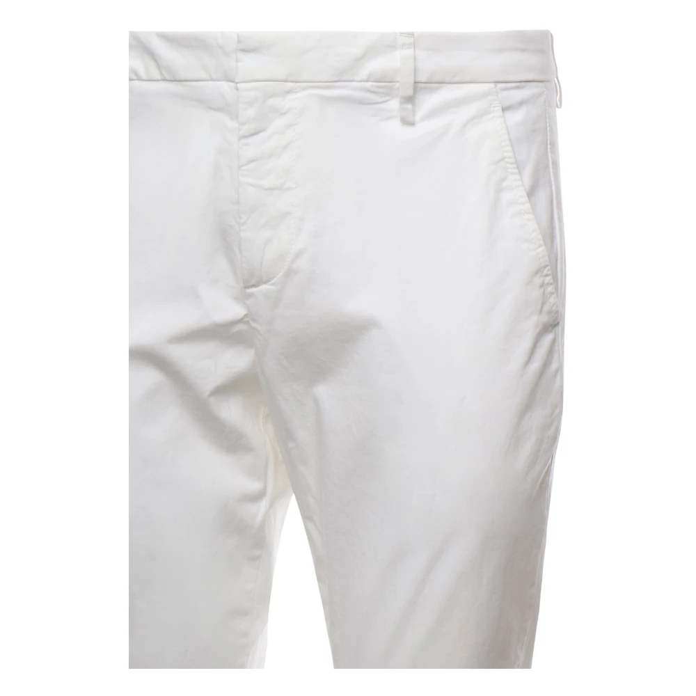 Dondup Witte Slimme Chino Broek met Zakken White Heren