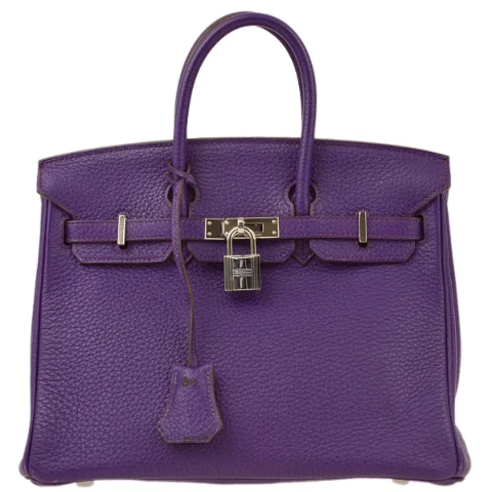 Hermès Vintage Pre-owned Fabric handbags Purple Dames
