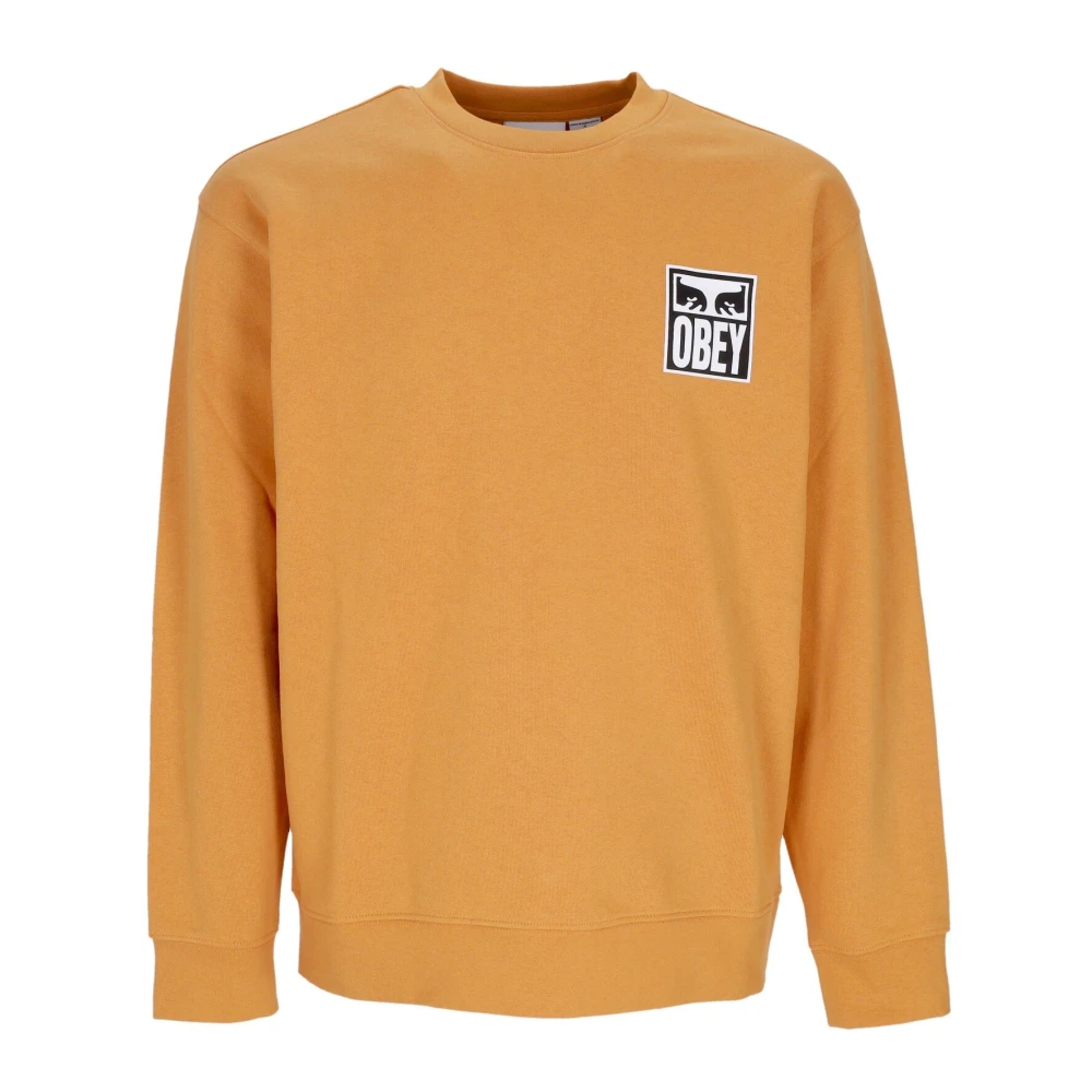 Obey Herren Gelb Ikonic French Terry Crewneck Sweatshirt