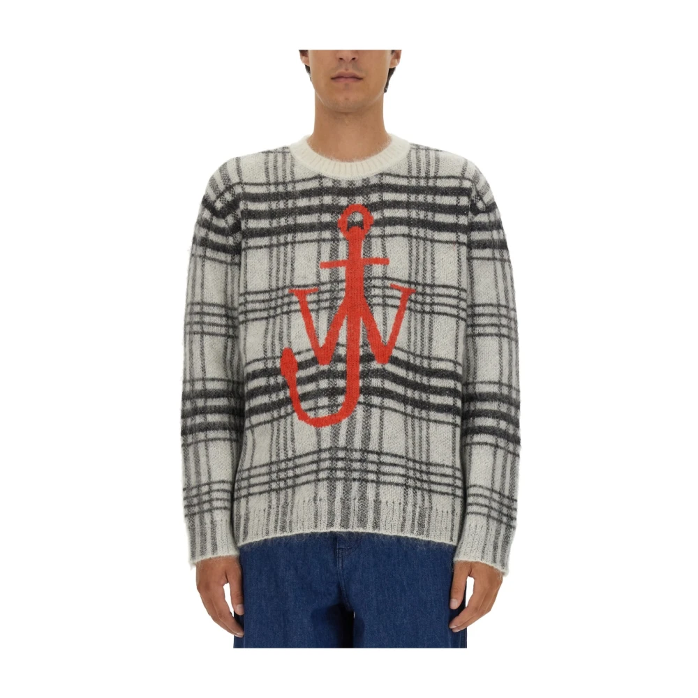 JW Anderson Logo Jersey Wollen Trui Multicolor Heren