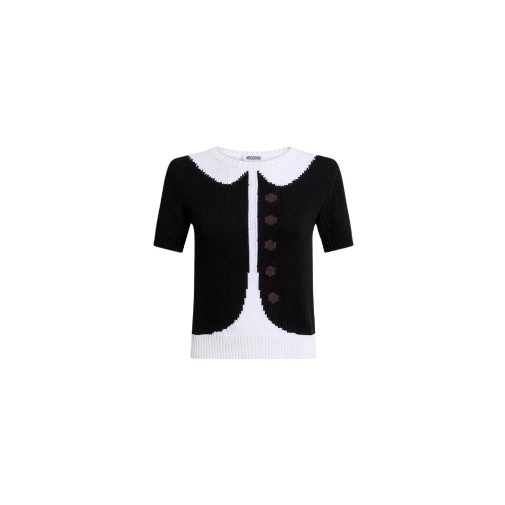 Moschino Donna Nero Maglie, Xl, New,