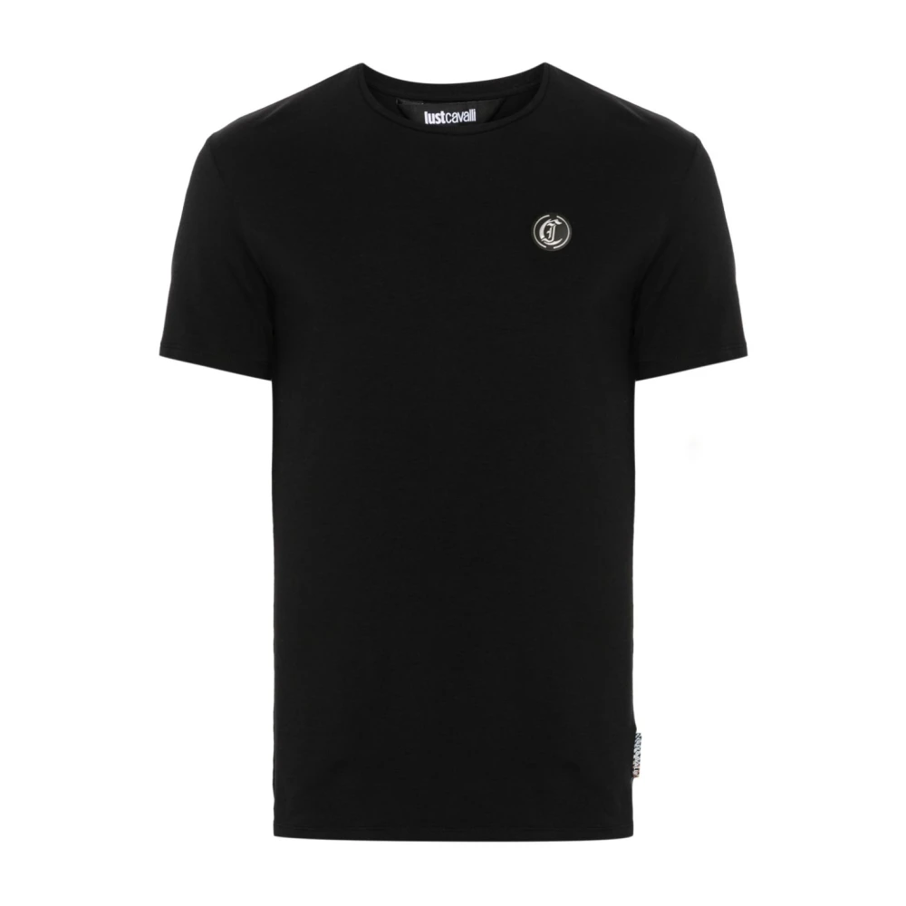 Just Cavalli Zwart Logo T-shirt Black Heren