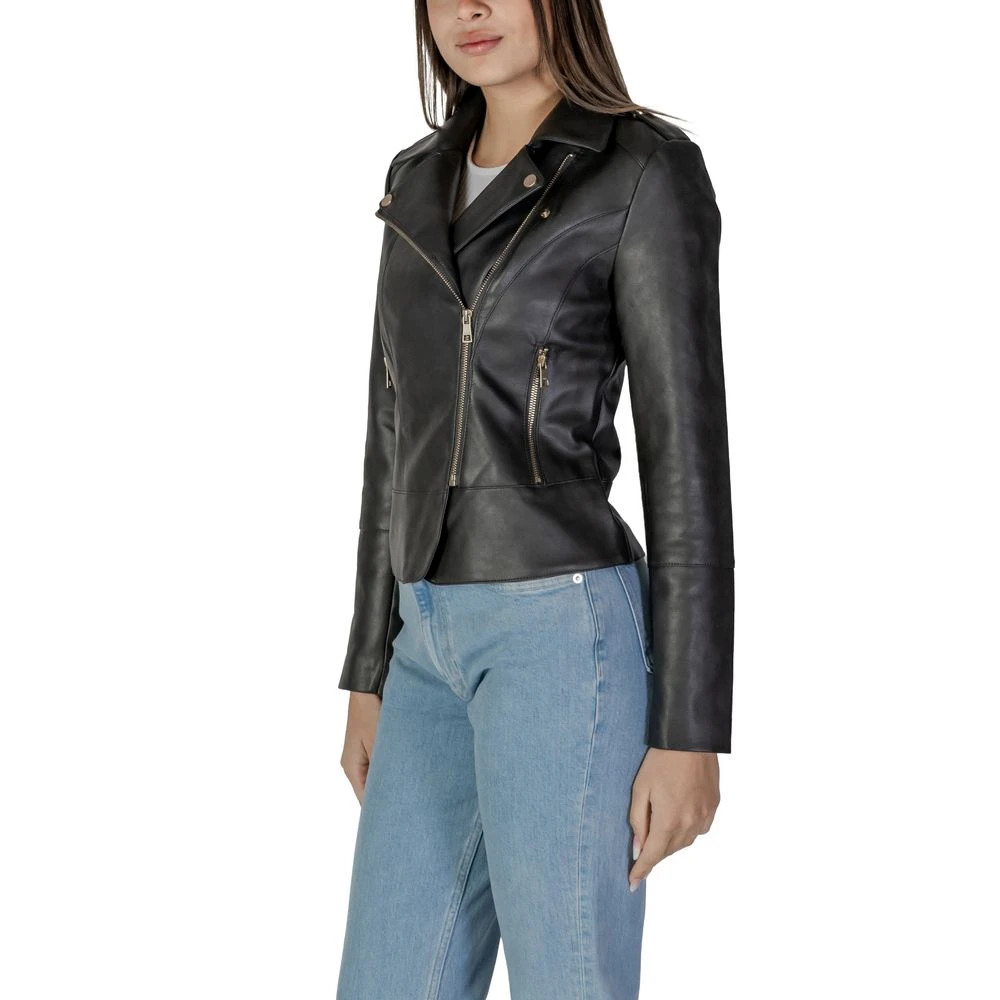 Only Zwarte Polyester Jas & Mantel Collectie Black Dames
